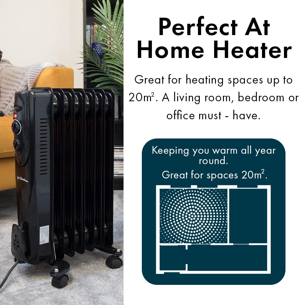 Jack Stonehouse Oil Filled Radiator 1500W 7 Fin 1.5KW Electric radiators  for Home Office Free Standing, Thermostatically Controlled, 3 Energy  Efficient Heat Output Settings for Maximum Warmth : Amazon.co.uk: Home u0026  Kitchen
