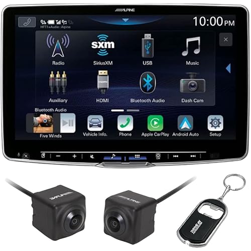 Alpine Halo11 ILX-F511 11" Digital Multimedia Receiver (Does Not Play Discs) and HCE-C2100RD Backup Camera and HCE-C2600FD Front Camera