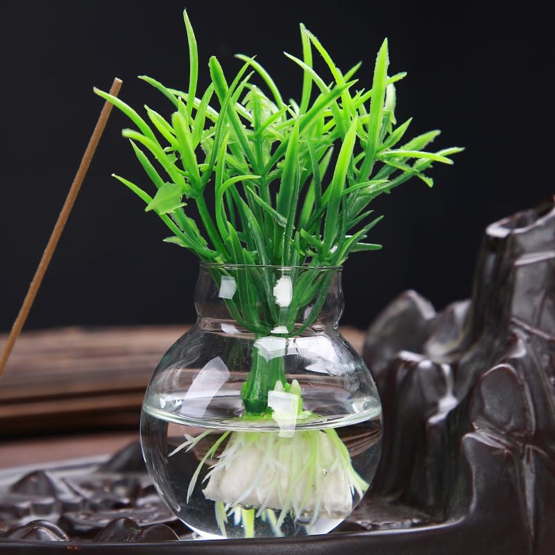 Quemador de Incienso de Reflujo Quemador de Incienso de Cono de reflujo, con pequeño Cilindro de Vidrio, decoración Creativa for el hogar Cascada de Incienso de Adorno de Aromaterapia