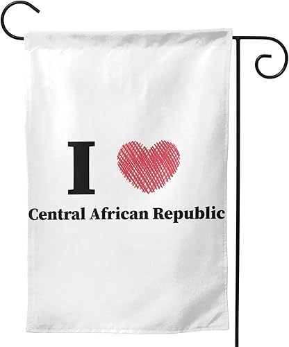 Miniatura 4 de I Love Central African Republic Garden Flag 28"x40" Inch Double Sided Garden Flags Home Lawn Outdoor Decor Flags Party Banner Welcome Flag