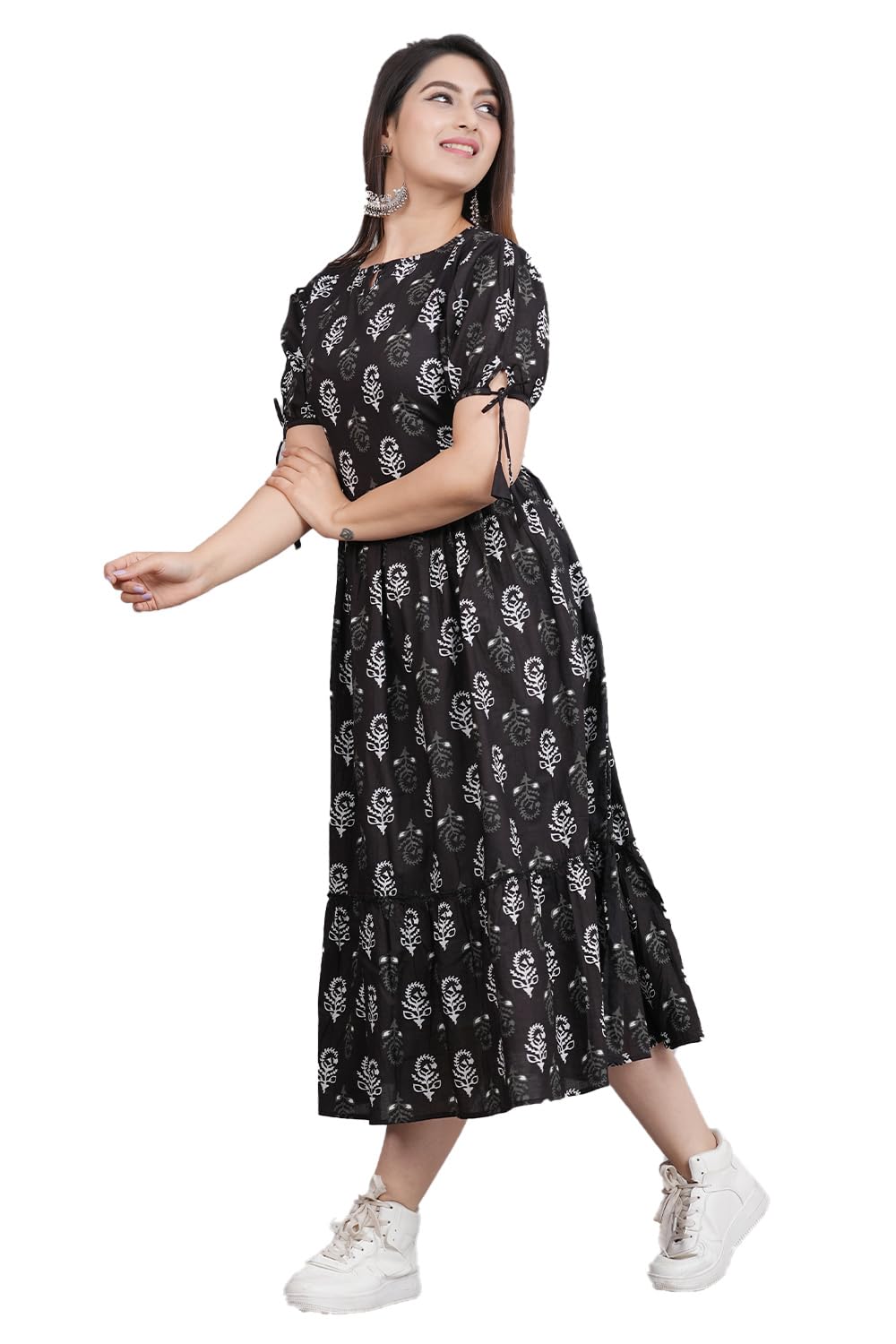 monique Brand Present Gold Blue Printed Ankle Length Anarkali Kurta for Women's/Girl's-picture-20