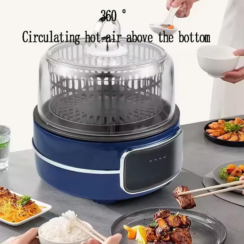 Freidora de aire 5L 80-200℃, sartén dividida con pantalla digital | El aire caliente a 360° garantiza una cocción uniforme y crujiente, controles digitales para una operación