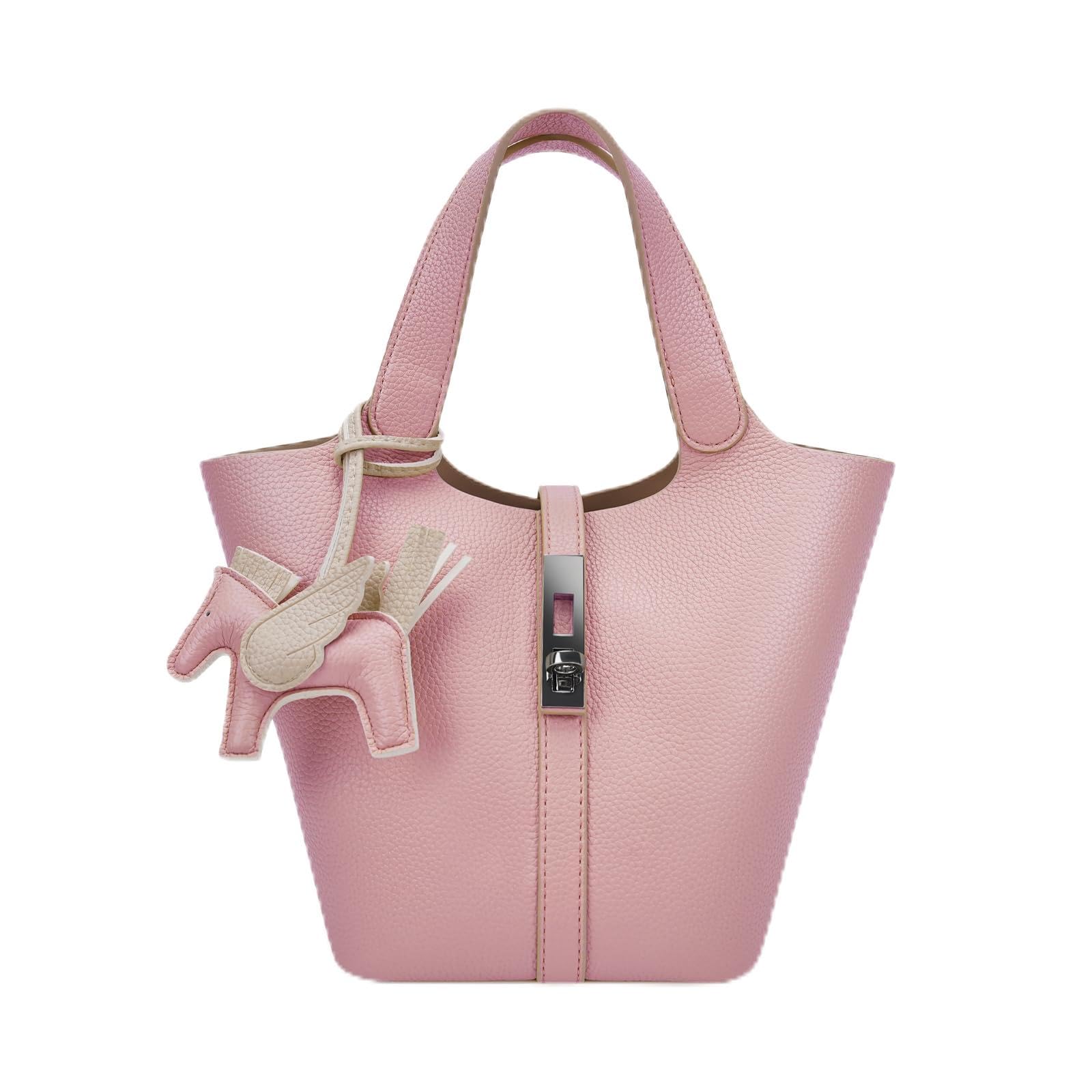 Tote Bag Vegan Leather Bucket Purse