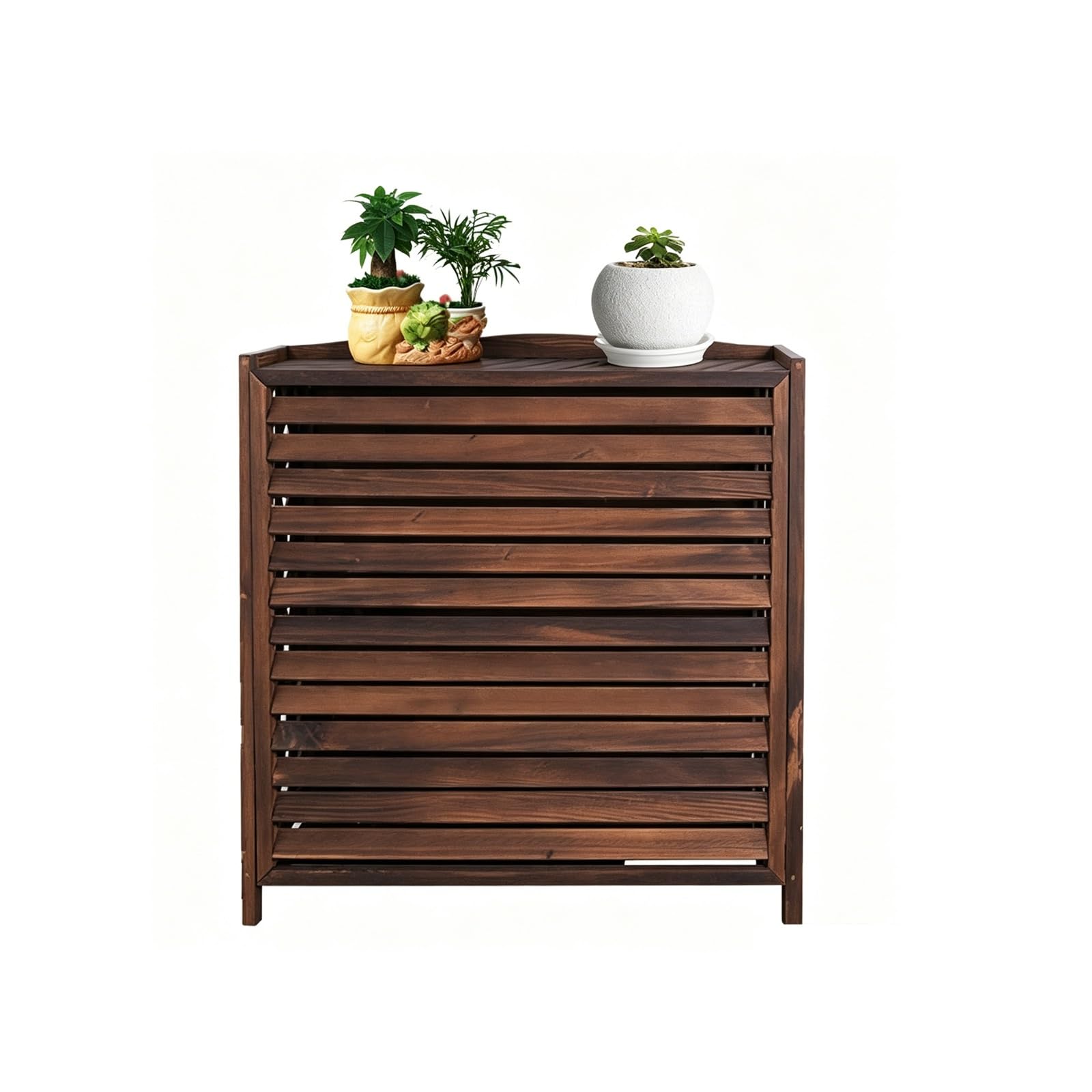 Lmvyuvlf One Color Wood Air Conditioner Cover, 81X30x72cm-96X40x89cm-105X47x80cm-115X54x95cm, Freestanding Ac Unit Shield, Outdoor Decoration, For Outdoor Units(96X40x89cm/37.7X15.7x35in)