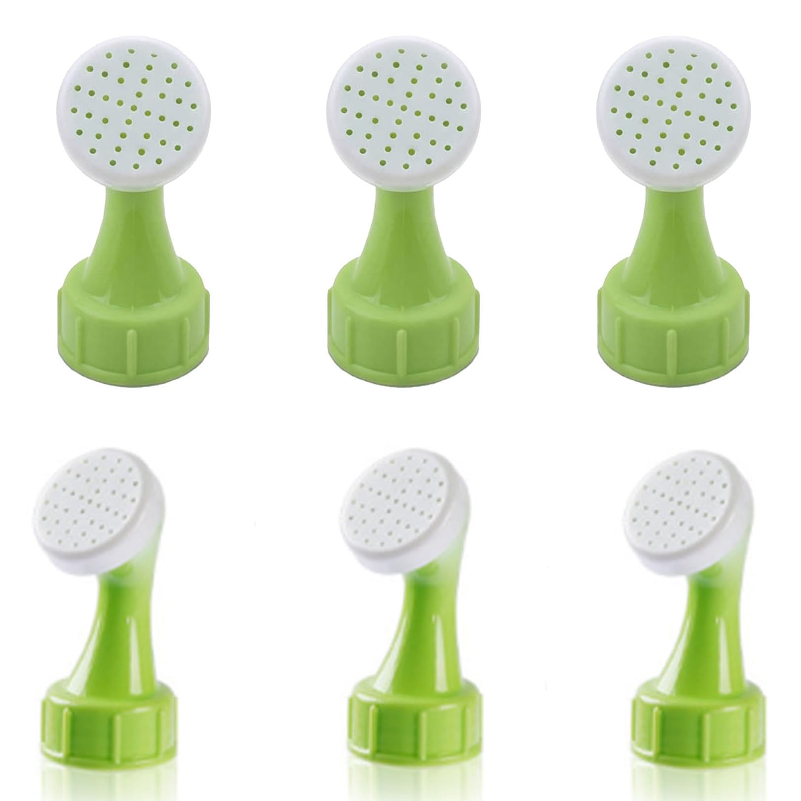 Xurison Green 6 Pack Watering Tops,Bottle Top Sprinkler Heads,Watering Tops,Bottles Tops Sprinkler,Plastic Nozzle Waterings Tops With Mini Holes,Mini Water Can Portable Bottle-Top For Seedlings,Potted Flora,Garden
