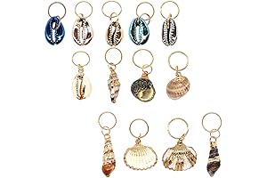 13pcs Dreadlock Ring Charms Sea Shell Hair Accessories for Women and Men