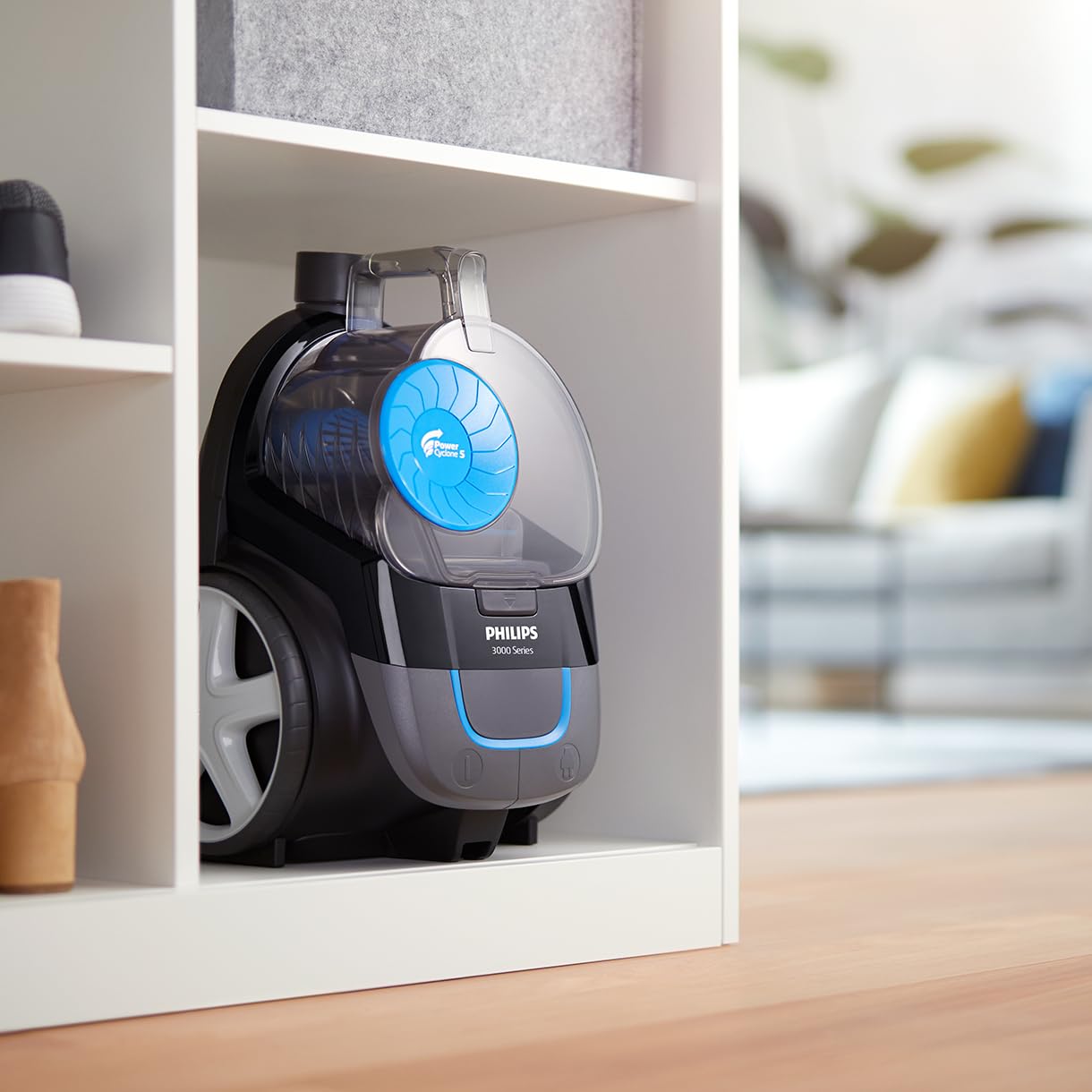 Philips PowerPro Compact FC9331/09 - Aspirador, Sistema Ciclonico sin Bolsa, Deposito 1.5l, Filtro Antialergias, Facil de Limpiar