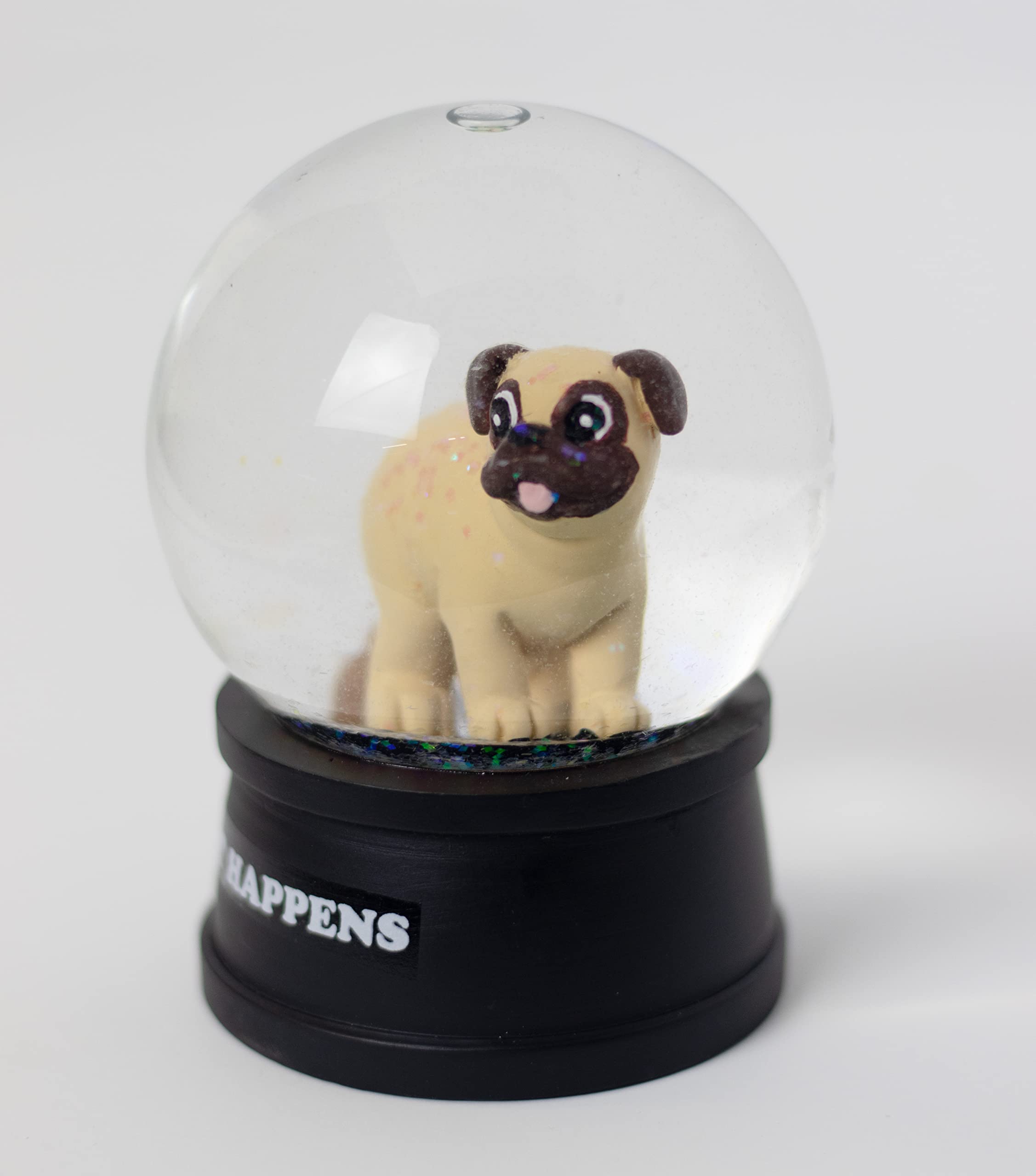 Amazon.co.jp: Kwirkworks 'Shit Happens' Pug Snow Globe – 陽気な