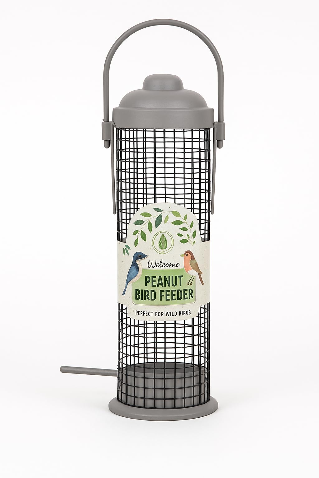 Hanging bird feeder Peanut (Grey, 23cm)