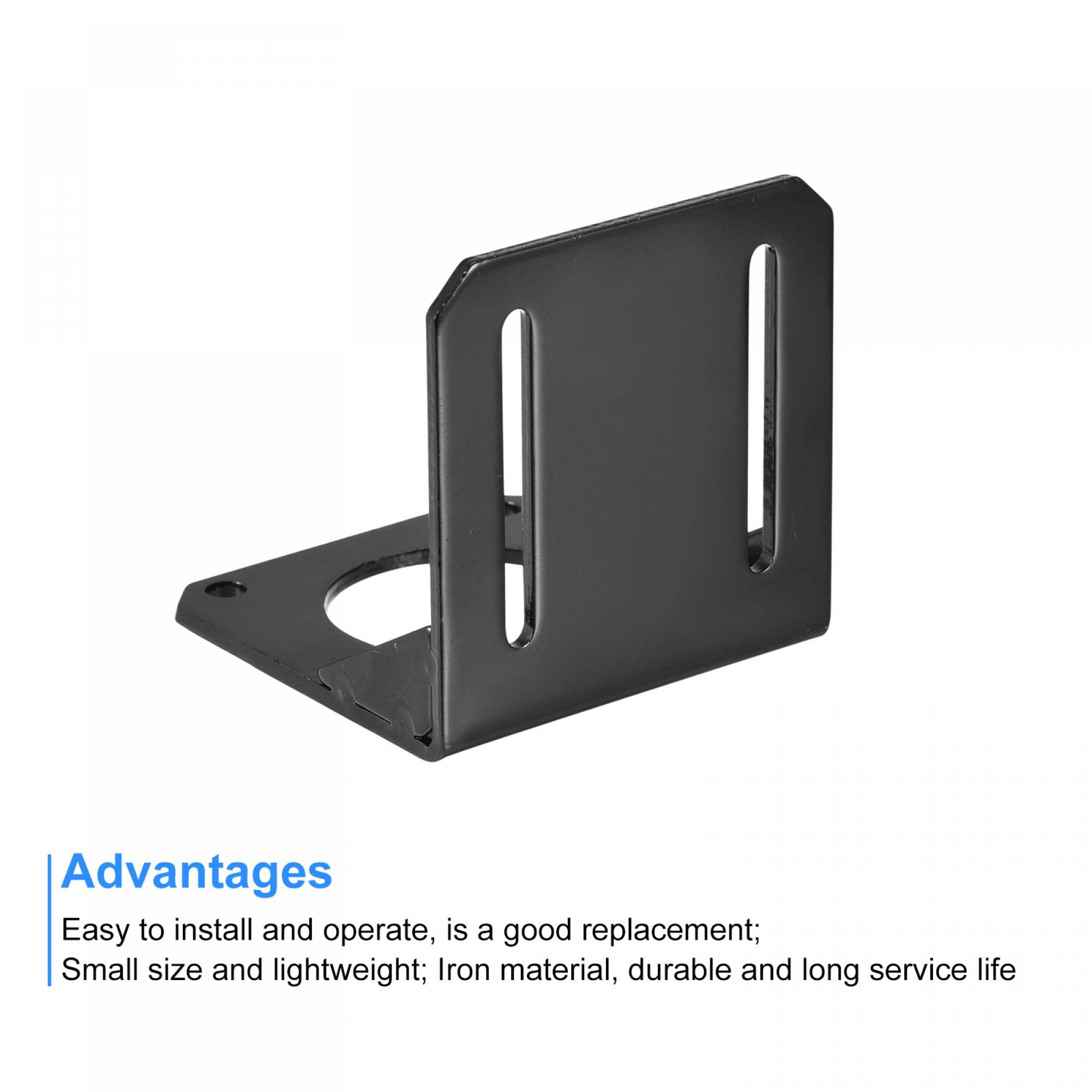 sourcing map Lot de 2 supports de montage de moteur 68 x 65 x 68 mm Noir pour moteur pas-à-pas NEMA 23 57 mm avec vis