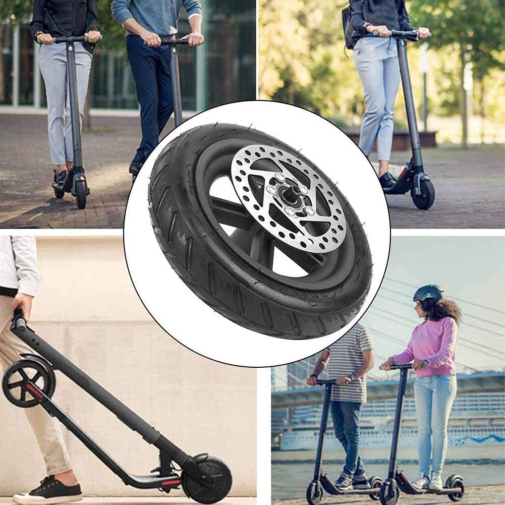 Sostituzione della ruota posteriore dello scooter, ruota del motorino posteriore cellulare in gomma, ruota posteriore del motorino elettrico e accessorio del freno a disco 120 per scooter elettrico