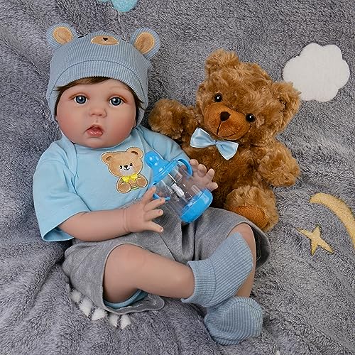 Muñeca Reborn Bebé Realista EKOKIZ 22 Pulgadas miniatura 1