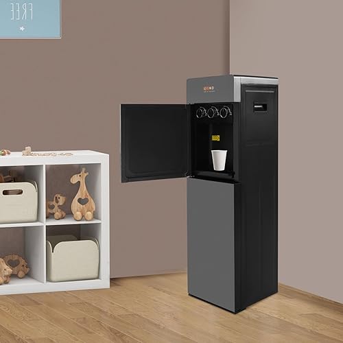 Miniatura 8 de Enfriador de agua de carga inferior con 3 ajustes de temperatura, agua caliente, fría y habitación, dispensador de agua caliente y fría con 4 luces