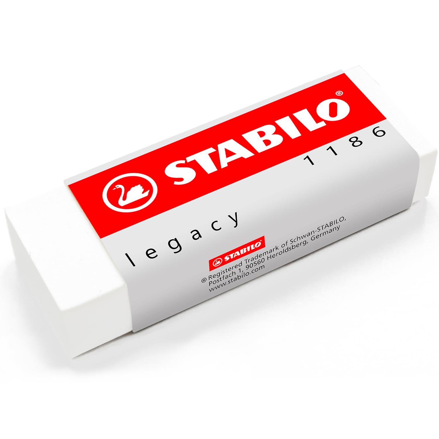 STABILO Coloured Pencil for Almost All Surfaces All - Pack of 4-3 x White + Legacy Eraser, 1 count (Pack of 4) - Image 3
