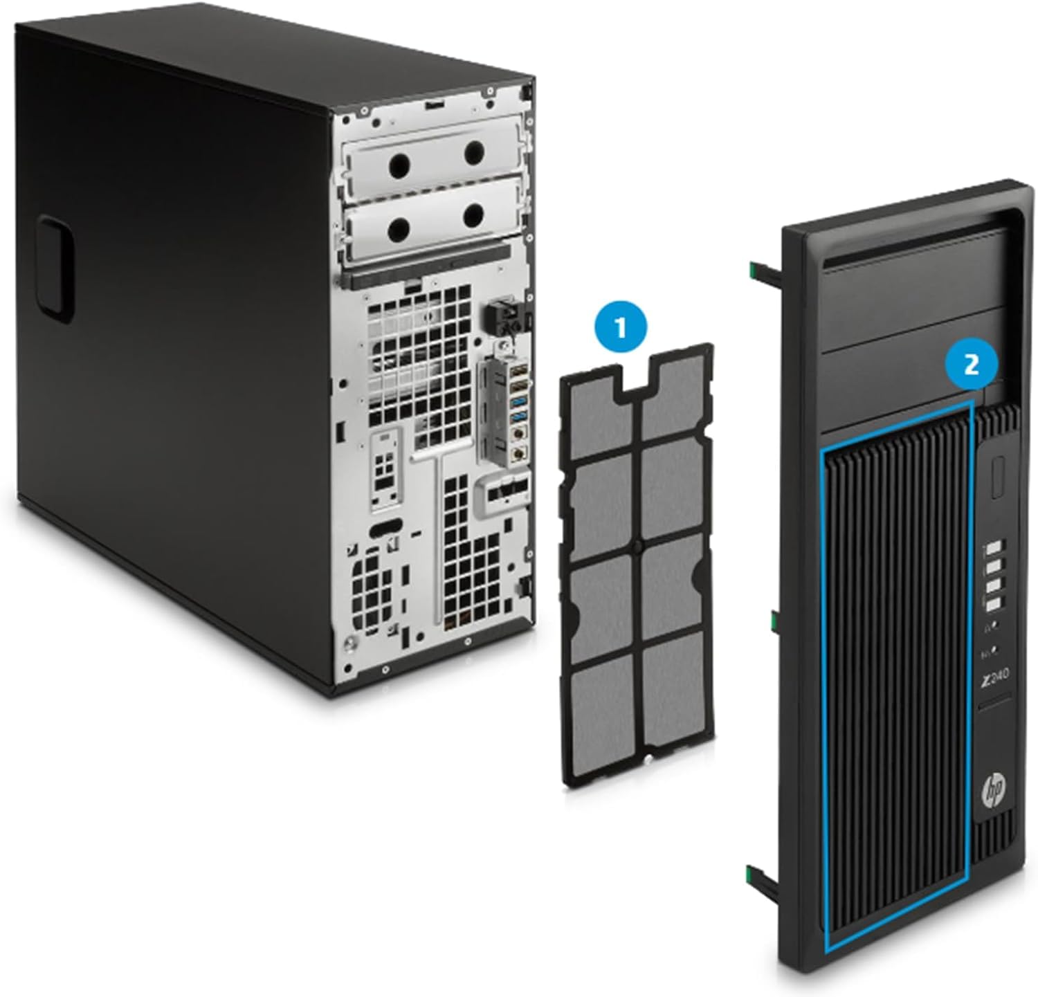 HP Z240 MT workstation PC, Intel Core i5-6600T, 8GB RAM, 256GB SSD