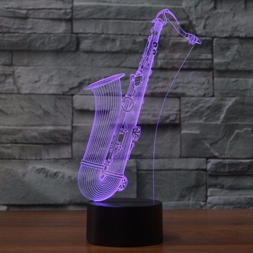 Nastrojowa lampa 3D z 7 kolorami, przełącznik dotykowy, złącze USB, lampa stołowa LED, do domu, na imprezę lub urodziny