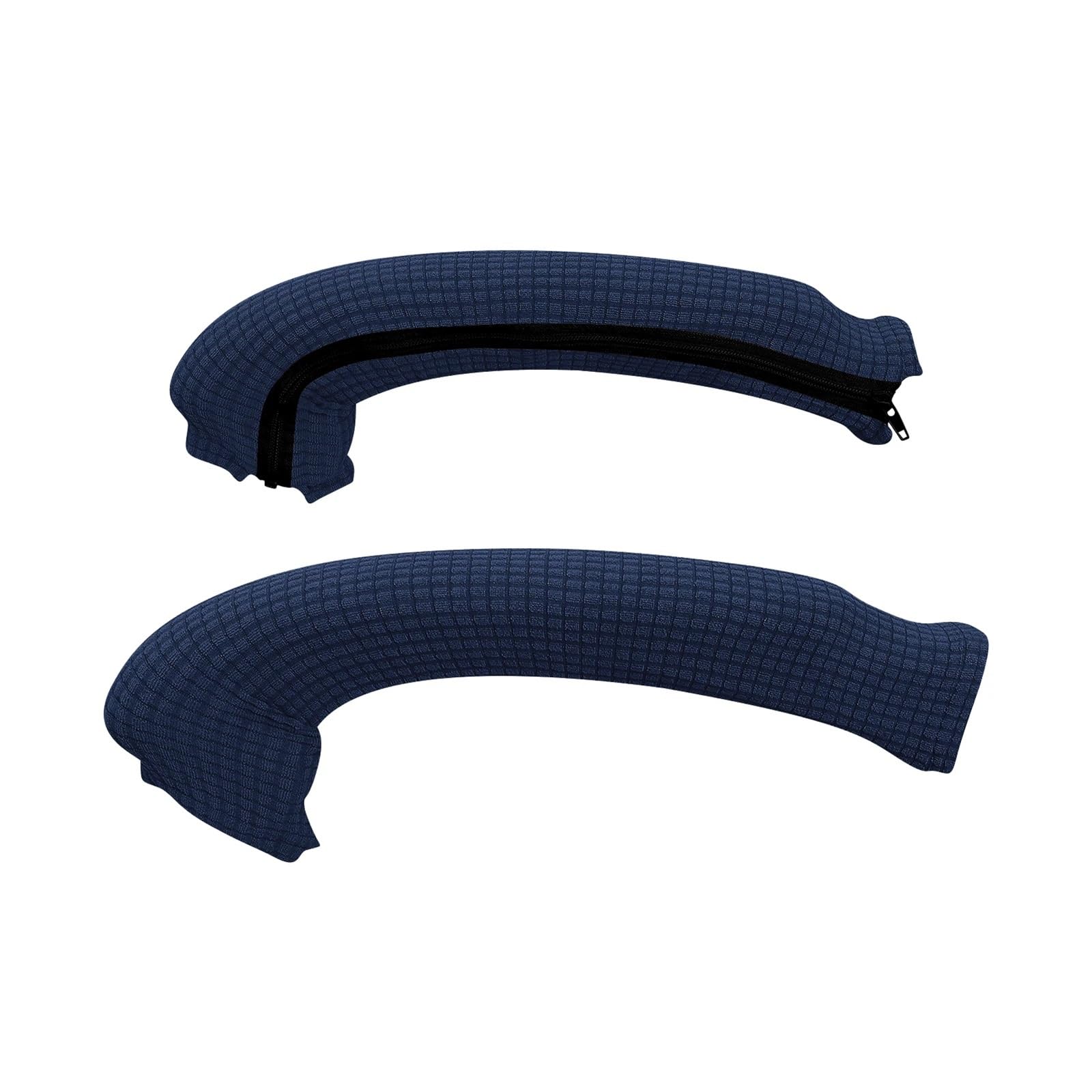 MNGHAYYR Stretch Elastic Office Chair Armrest Covers Office Chair Arm Covers Multicolor Zipper Elastic Spandex Jacquard 8x41cm 2 Pack(Blu)