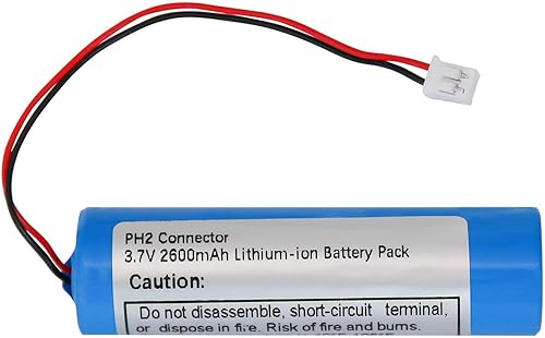 Miniatura 1 de Qimoo Batería de repuesto para amplificador de voz B0143KH9KG 3.7V 2600mAh Batería recargable de iones de litio con conector PH de 0.079 in