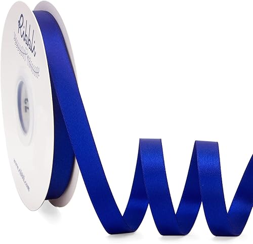 Miniatura 24 de Ribbli Cinta de satén marrón Turftan de doble cara, 1/2 pulgada x 50 yardas, cinta marrón claro para envolver regalos, manualidades, decoración