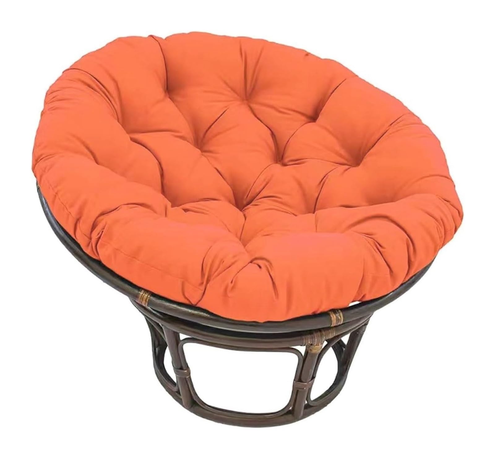 Okrągła poduszka na krzesło papasan, rattanowa poduszka wisząca, poduszka na krzesło z gniazdem jajek, krzesło polirattanowe, gruba poduszka na krzesło bujane, poduszka na krzesło, pomarańczowa