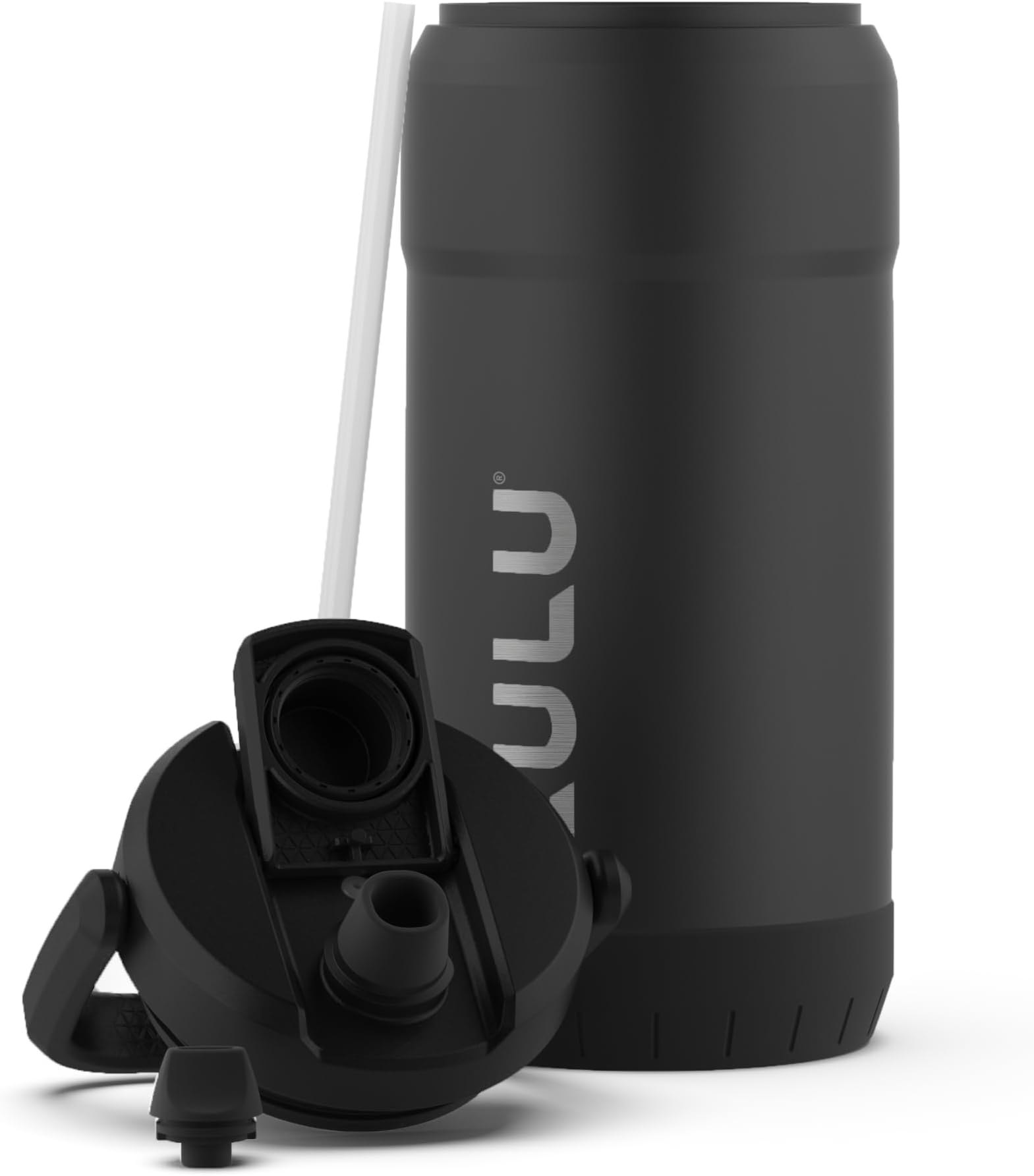 ZULU Goals 101oz Triple Wall Insulated Stainless Steel Jug, Black | Large insulated stainless steel water bottle with carry handle, straw and chug spouts, and 120-hours cold, for gym & camping
