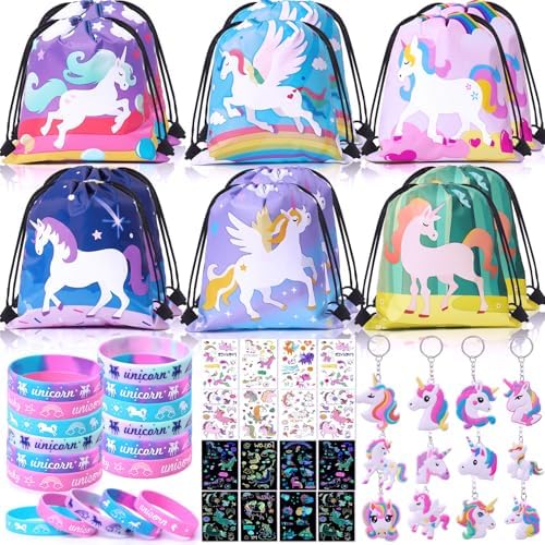 Winrayk 12 Sets Unicorn Party Favors Birthday Supplies for Girls,...