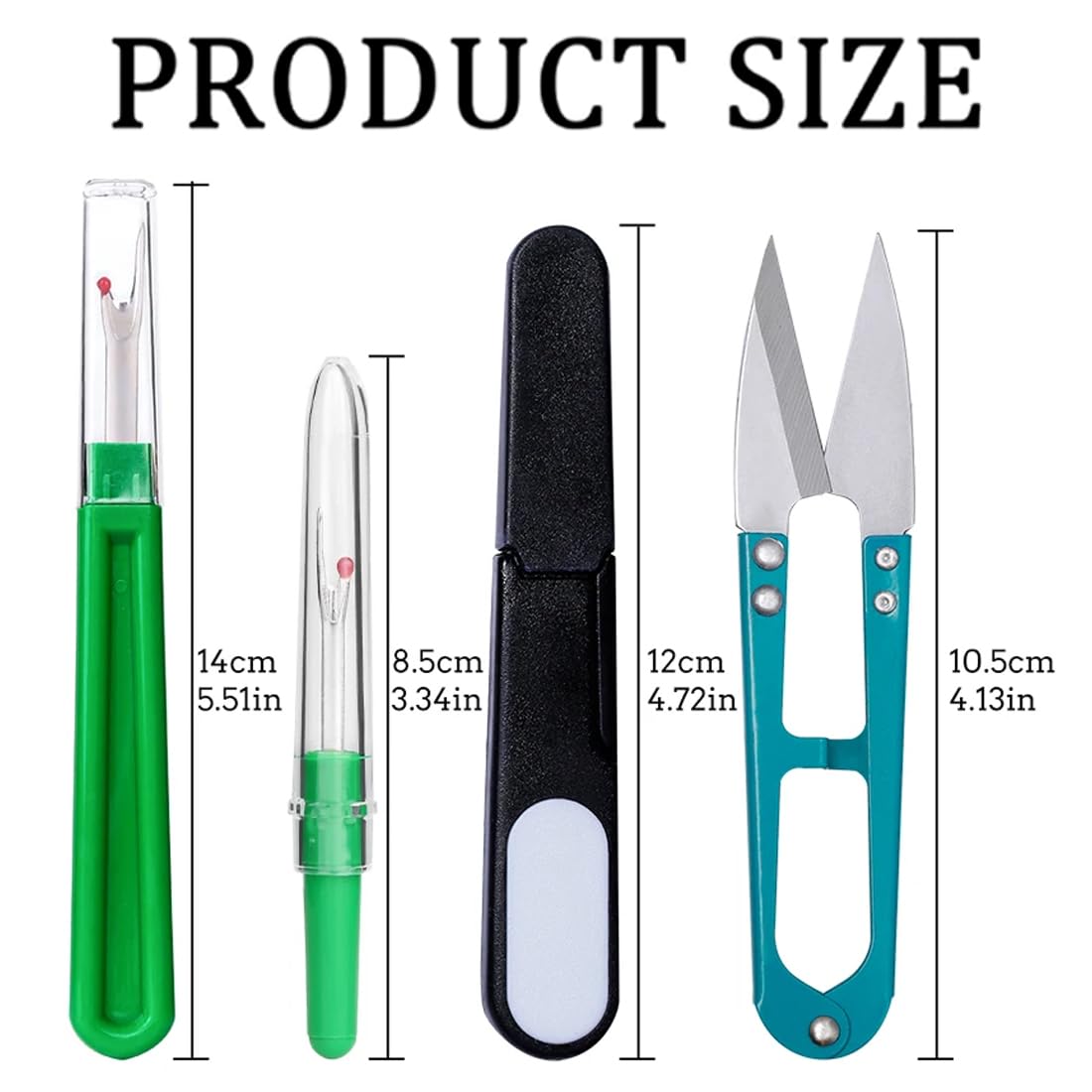 Cucitura Ripper Kit, 2 apricuciture, 2 tagliafilo, Dispositivo di Rimozione della Filettatura Cucire Filo Unpicker,Strumenti Taglia e cuci,Taglia Filo