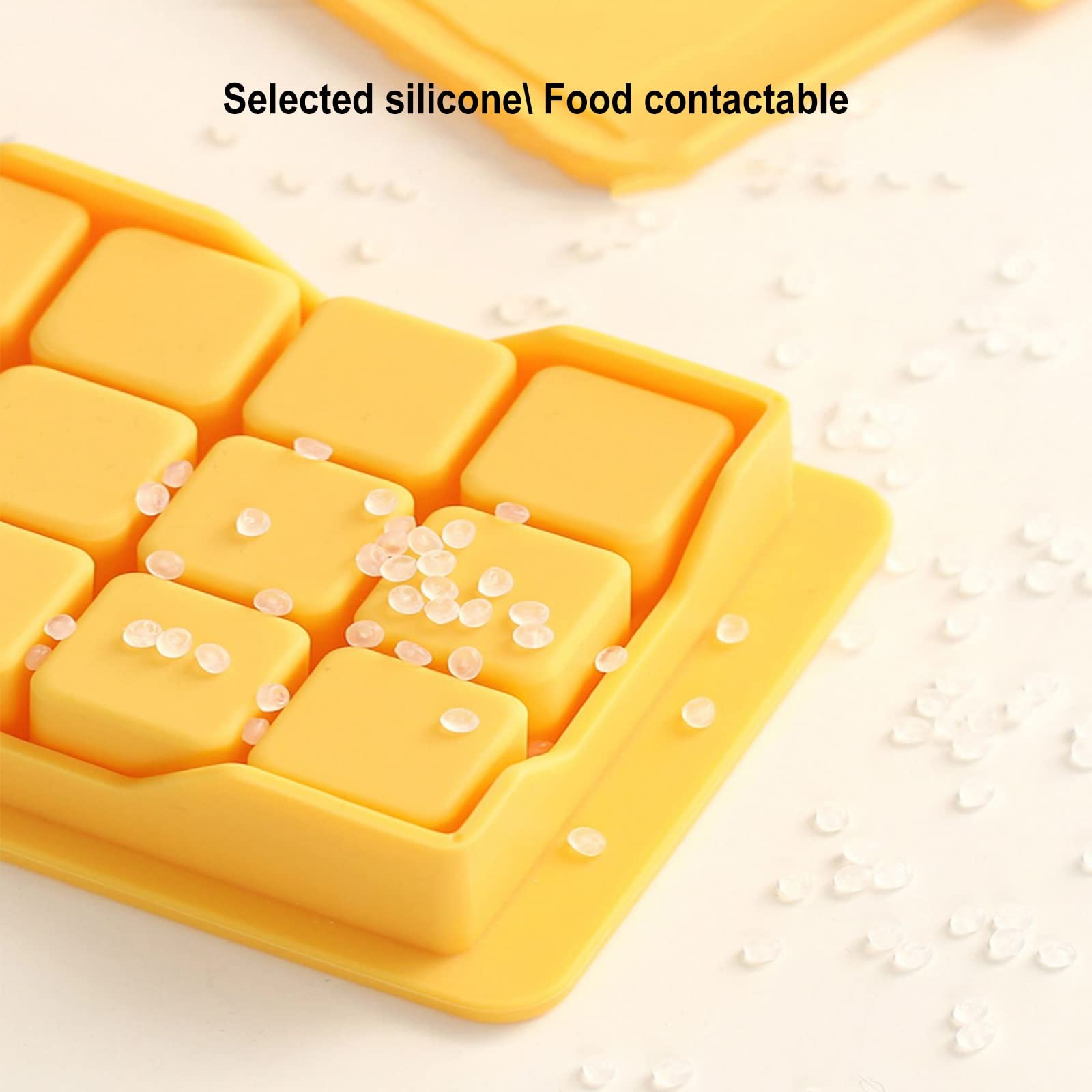 Silikon-Eiswürfelform mit Deckel, leicht abnehmbare kleine Würfel-Gefrierform für Cocktails und Säfte (grün)