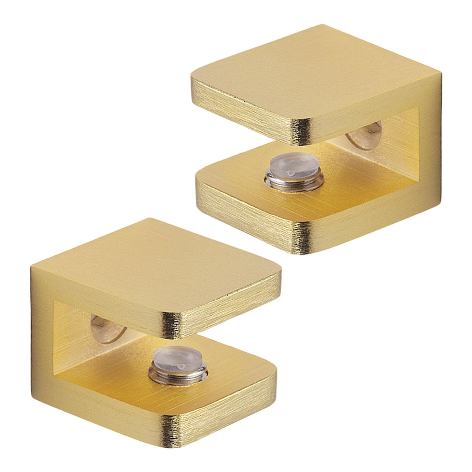 2pack Copper Glass Shelf Holders Heavy Type Cabinet Supports Adjustable Clamps for Display Shelves Shelf Brackets Glass Hinge Clamp