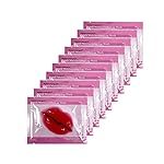 Adofect 30 Pieces Peach Moisturizing Collagen Lip Masks Crystal Lip Care Gel Pads Patches, Mouth & Lips Age Defying Masques - Great for Anti-Chapped, Anti-Wrinkle, Plump Your Lips, Rose Red