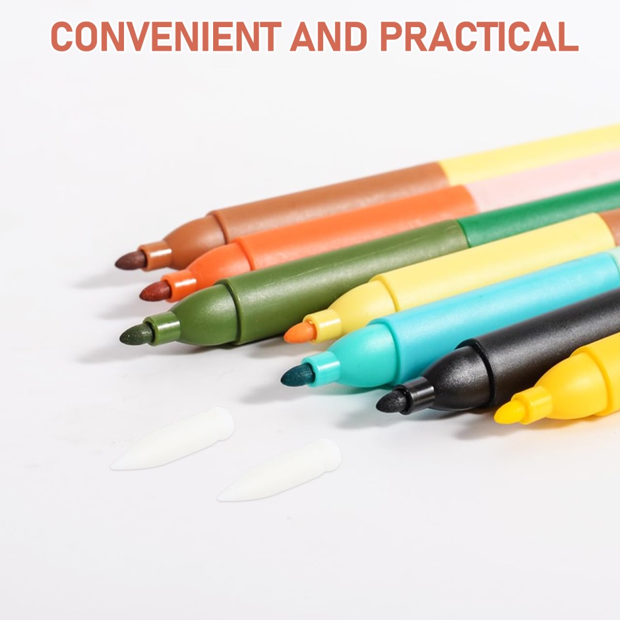 Housoutil Soft Tip Marker Pen Nibs 20pcs Nylon Brush Tip Replacement for Acrylic Markers Easy Replacement for Drawing Writing