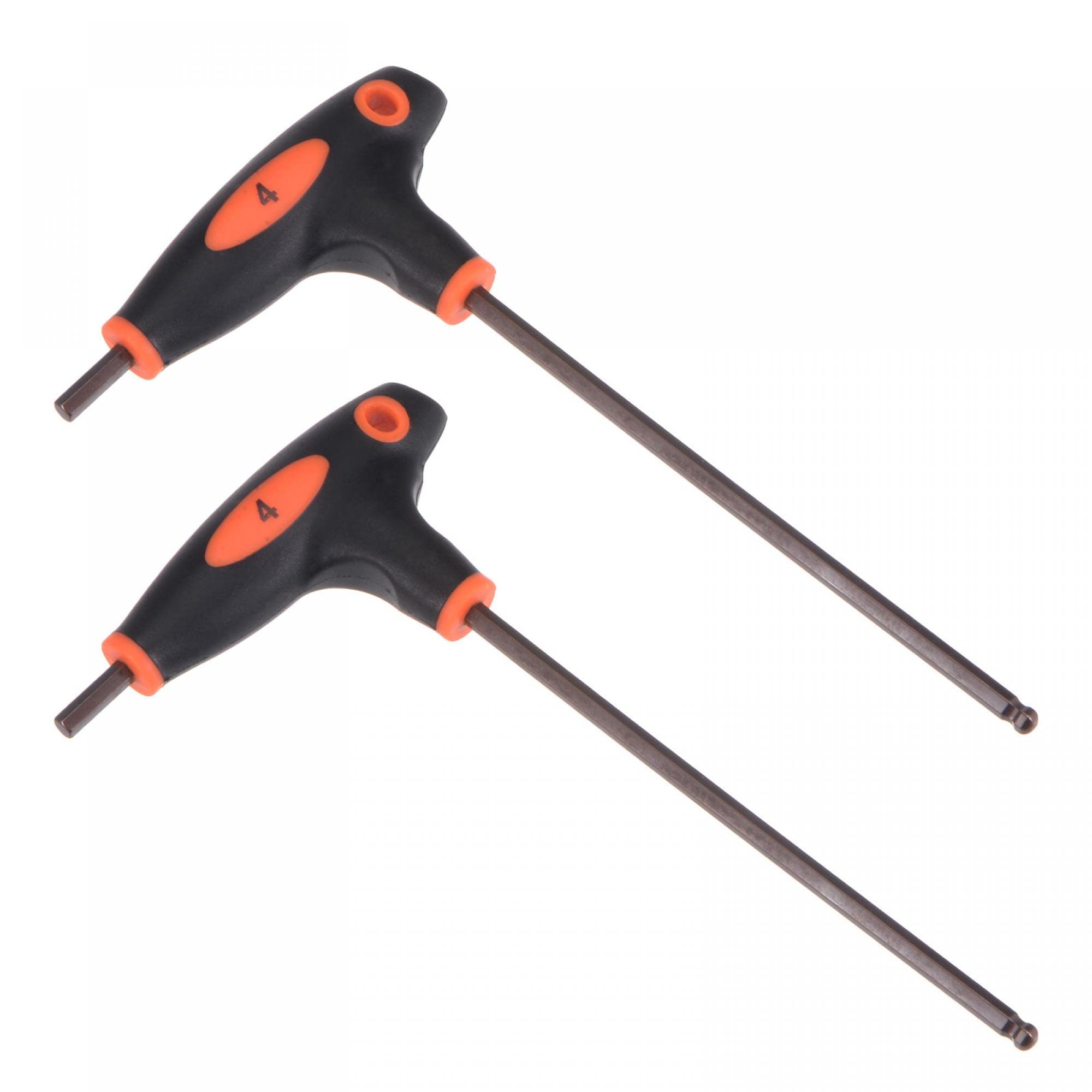 Clé hexagonale 4 mm à bout sphérique en acier S2 uxcell en lot de 2 pièces