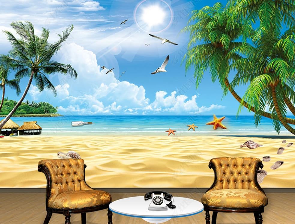 Poster Géant Mural Bord de Mer pour Salon et Restaurant Chic