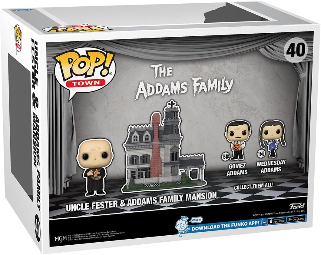 Funko POP! Town: The Addams Family – Addams Home with Uncle Fester - Addams Family Classic TV - Collectable Vinyl Figure - Gift Idea - Official Merchandise - for Kids & Adults - Horror Fans