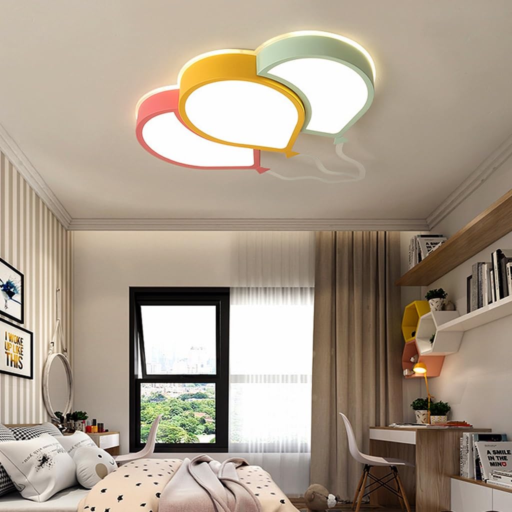 Plafoniera LED Moderna Dimmerabile a Soffitto con Palloncino Colorato 36W 220V 2700K-6500K per Camera Bambini