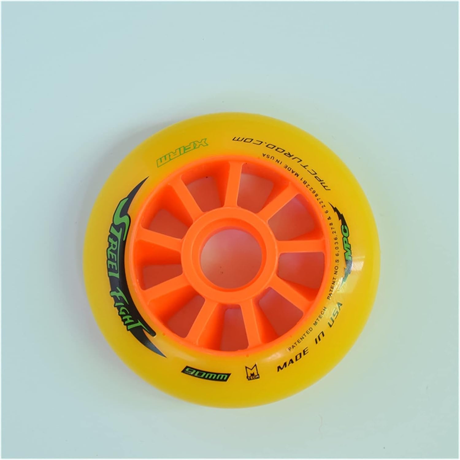 Light up Roller Skate Wheels Street Fight Orange 110mm