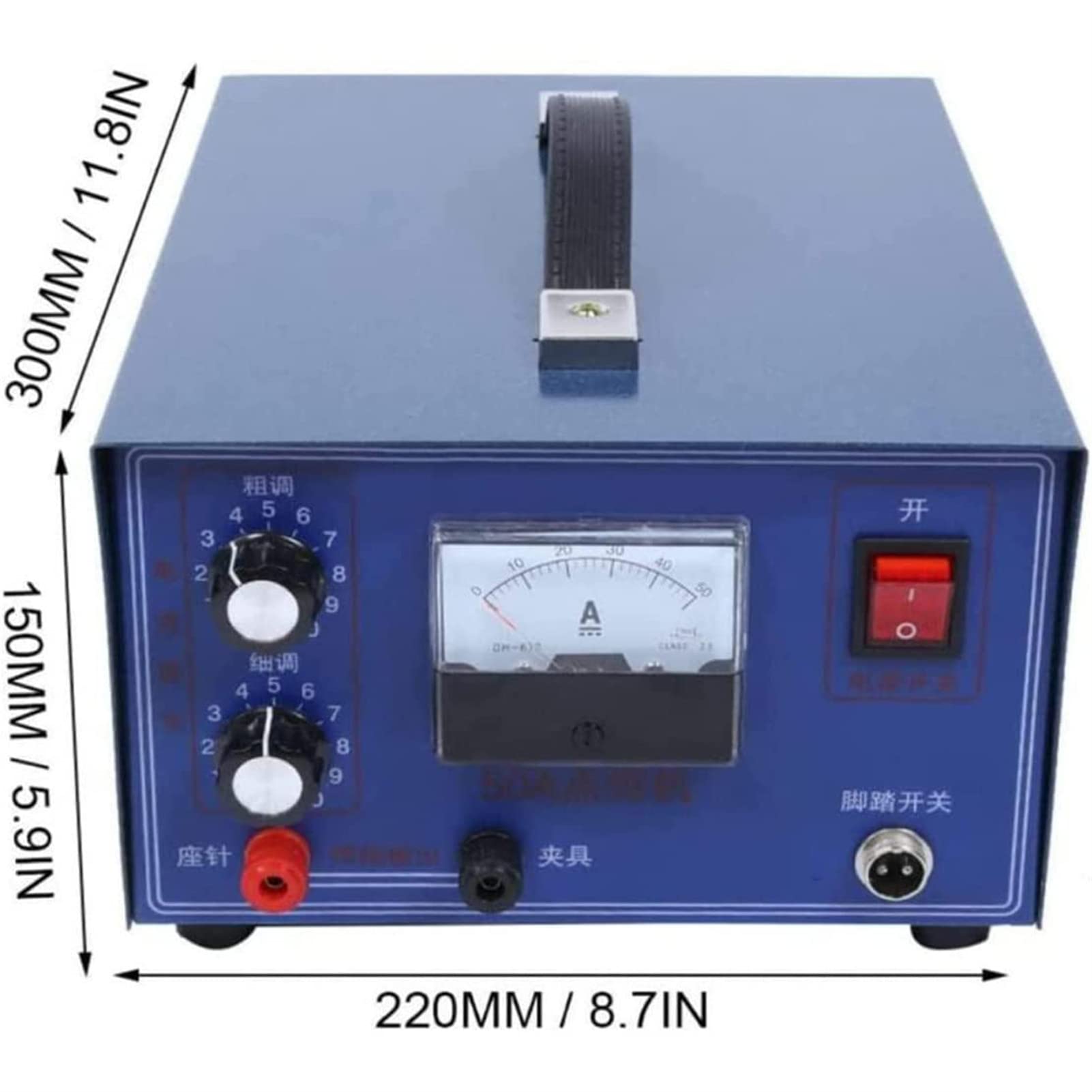 Automatyczna spawarka punktowa, spawarka impulsowa 50 A do lutowania biżuterii, odpowiednia do materiału 0,5-1,5 mm
