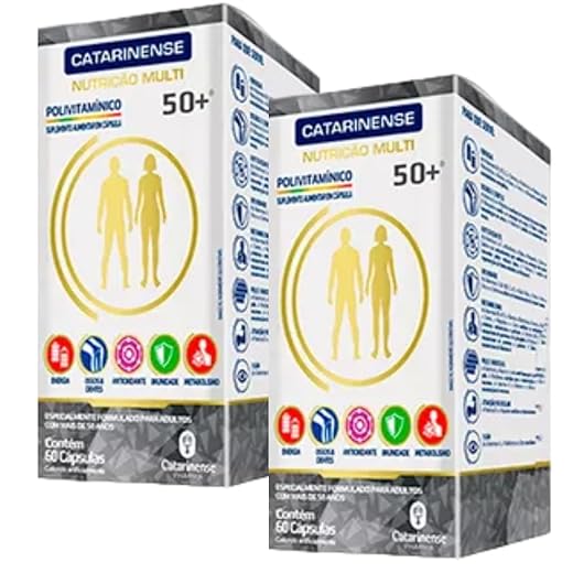 Polivitamínico A-Z 50+ Sênior - 2 unidades de 60 Cápsulas - Catarinense