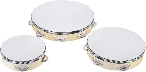 Vista 9 de Musfunny - Tambor de mano de 6 pulgadas, de abedul y metal, para percusión, juguete musical educativo, instrumento para KTV, fiesta, juegos de niños