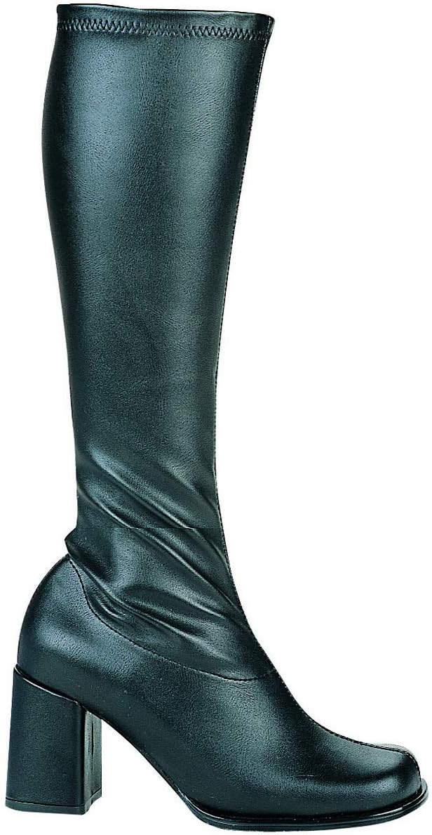 Ellie Shoes 3" Gogo Boots W/Zipper. Shoes Black Size 7