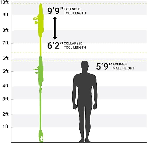 Miniatura 5 de DEKOPRO Sierra eléctrica de poste de 8 amperios y 10 pulgadas para recortar árboles, motosierra eléctrica con cable, sierra de cadena eléctrica para