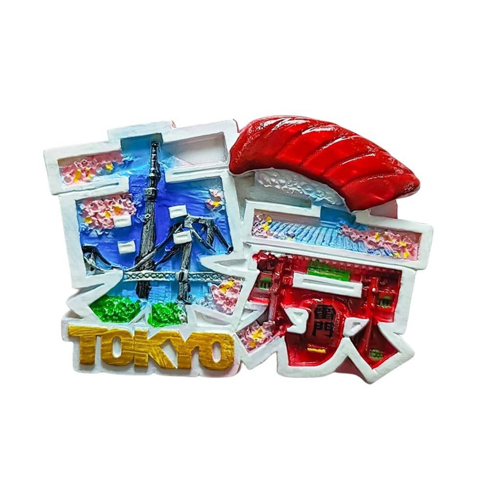 Aimant Frigo Tokyo - Souvenir De Voyage Japonais 3D, Décoration Intérieure - 7.6 à 10.2 Cm