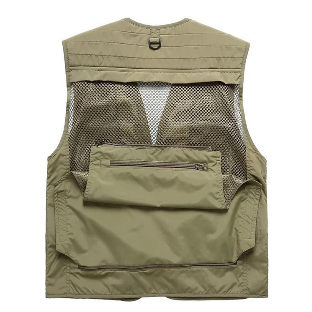 Uomini Escursionismo Senza Maniche Giacca, Outdoor Multi-Tasche Sottile Maglia Militare, Quick Dry Fotografo Pesca Gilet