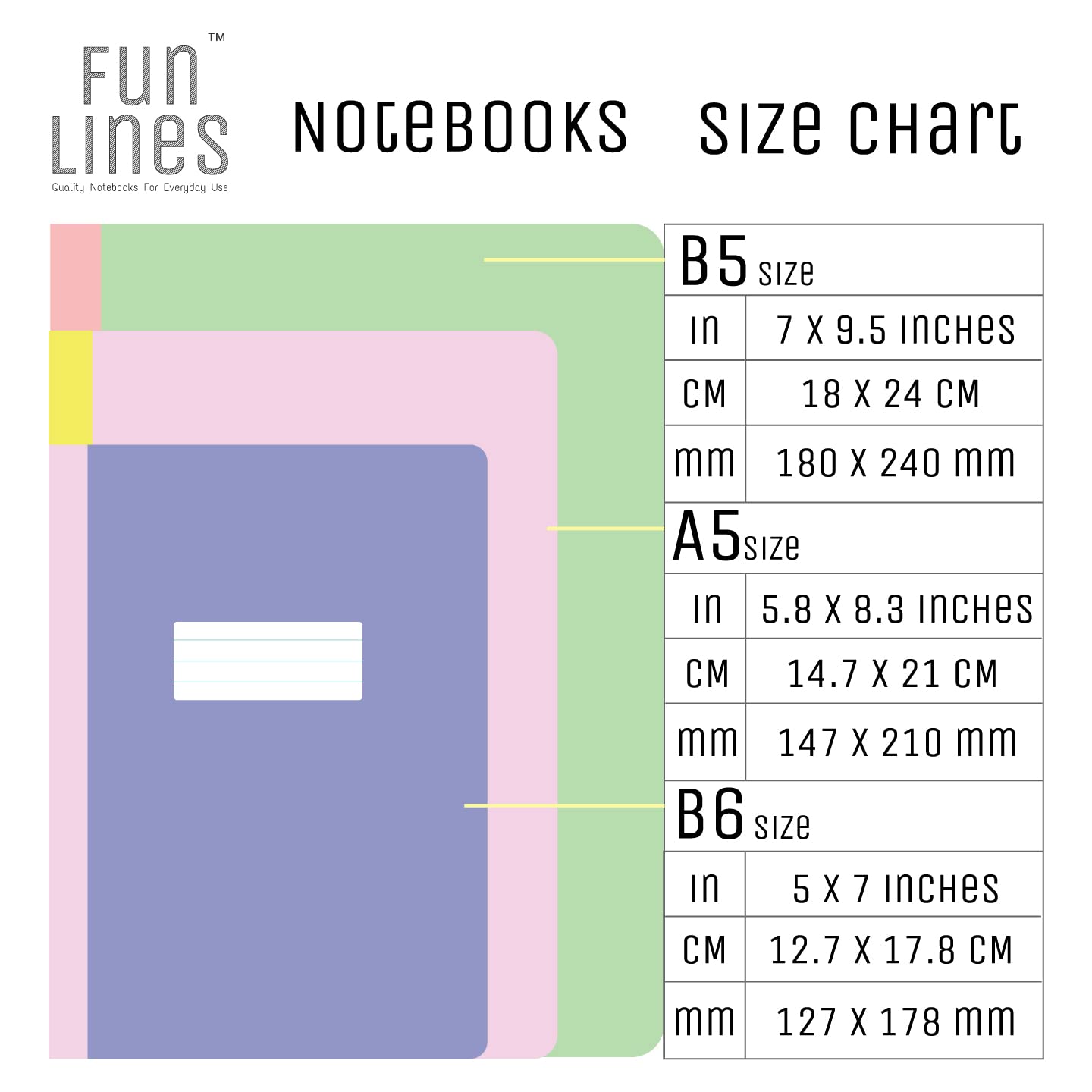 Fun Lines Premium - Notebook/Journal/Diary - Soft Cover- A5 (5.8 x 8.3 inches) - 80 GSM - 160 pages- (14.7 x 21 cm) (Sunset - Unruled) 1