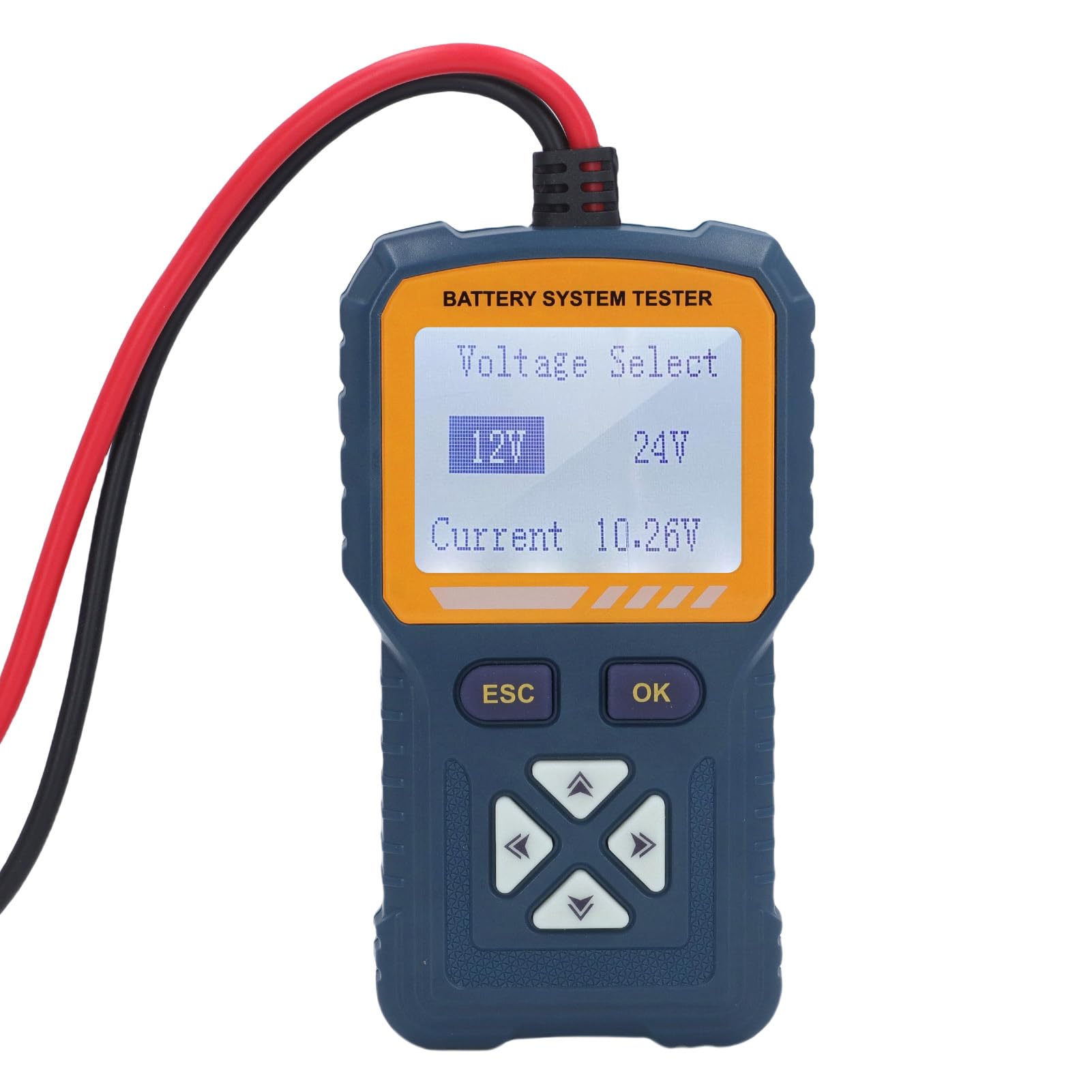 Generic Tester Digitale per Batterie da 12 V 24 V Display LCD a Risposta Rapida con Staffa Posteriore per Test Sicuri e Accurati delle Batterie Marine per Auto e Camion Controllo del Carico del di