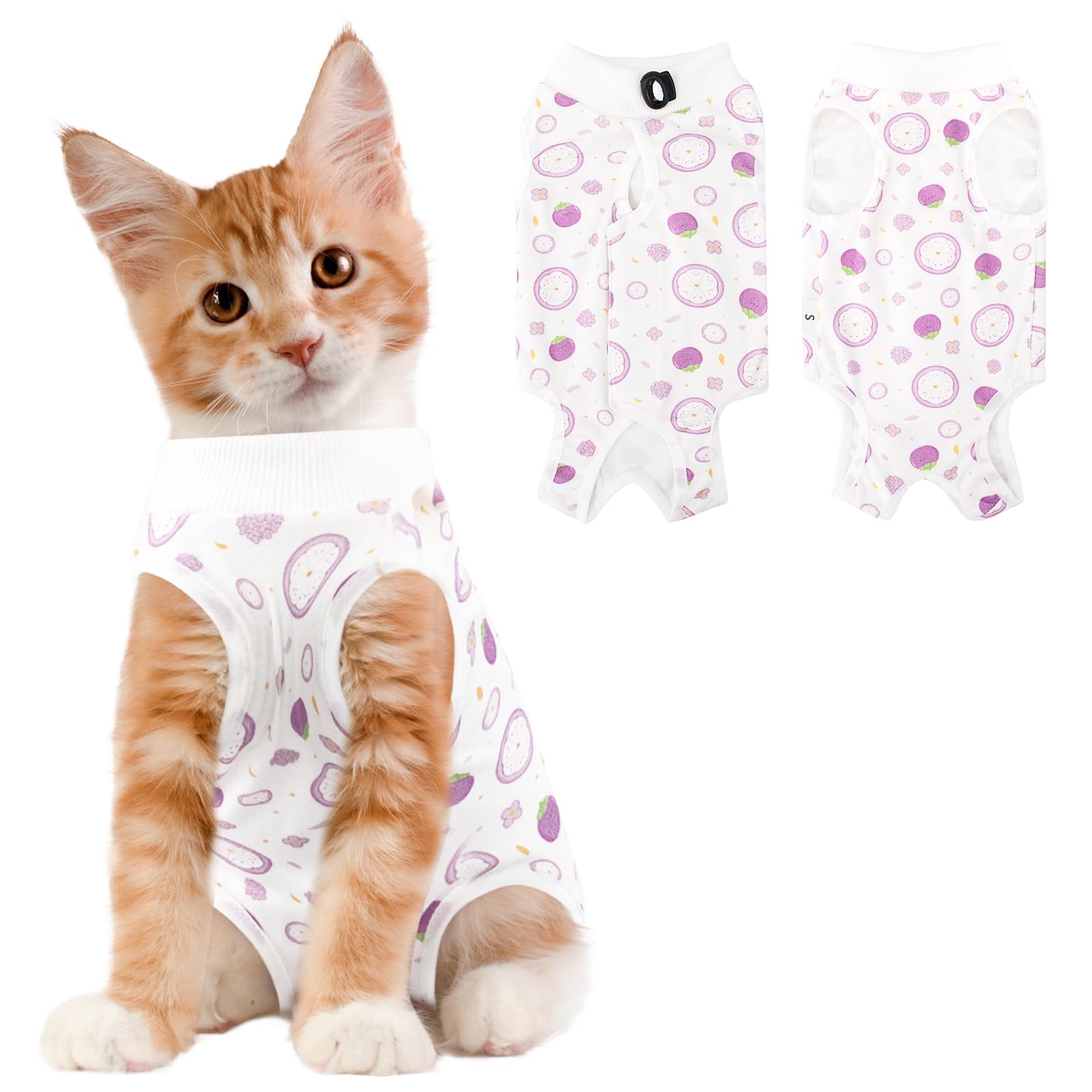 Cat Recovery Suit Female, Breathable Cat Onesie After Surgery Female for Abdominal Wounds or Skin Diseases, Surgery Recovery Suit Kitten Onesie After