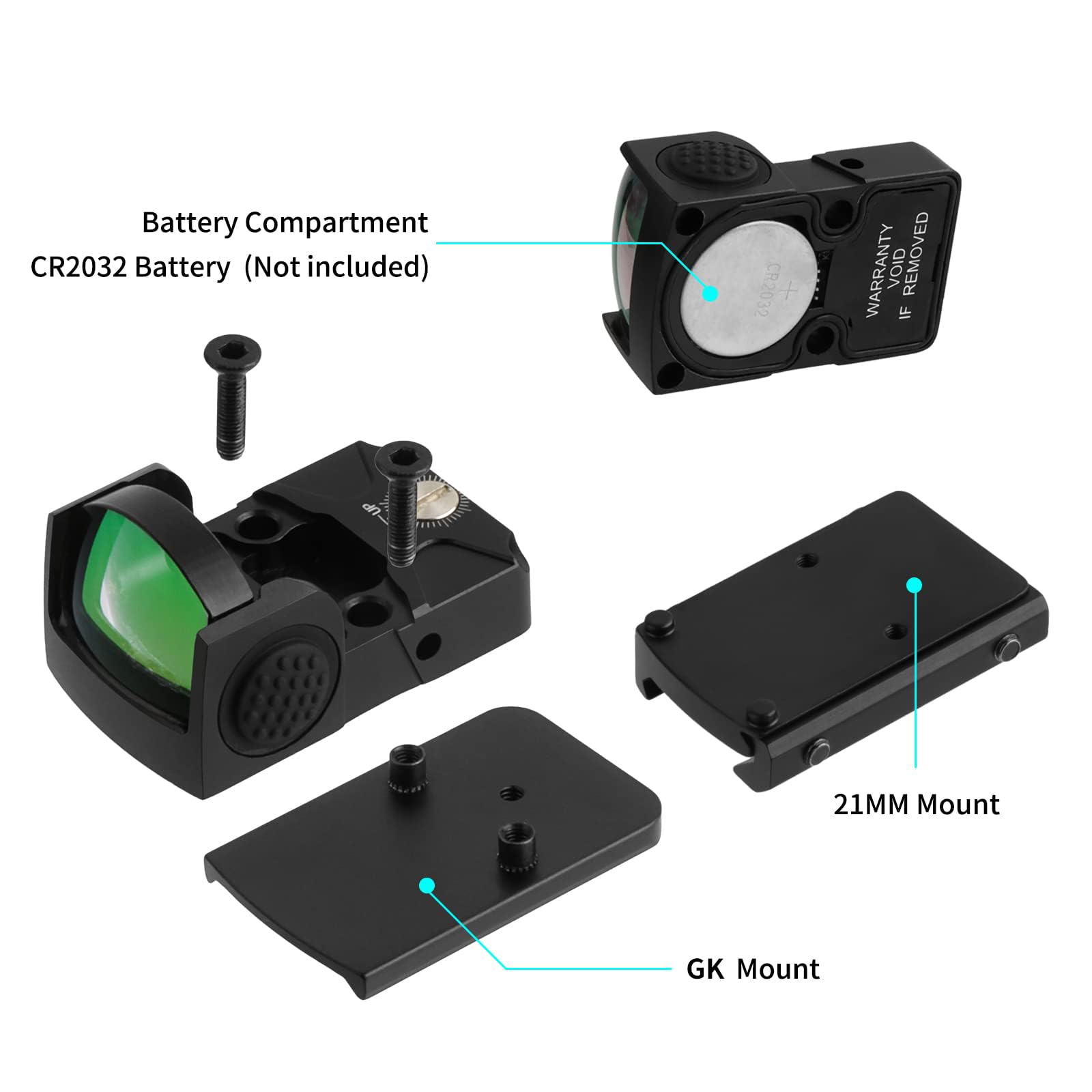 Amazon.co.jp: FOCUHUNTER レッドドットサイト 1X22 2MOA ミニ