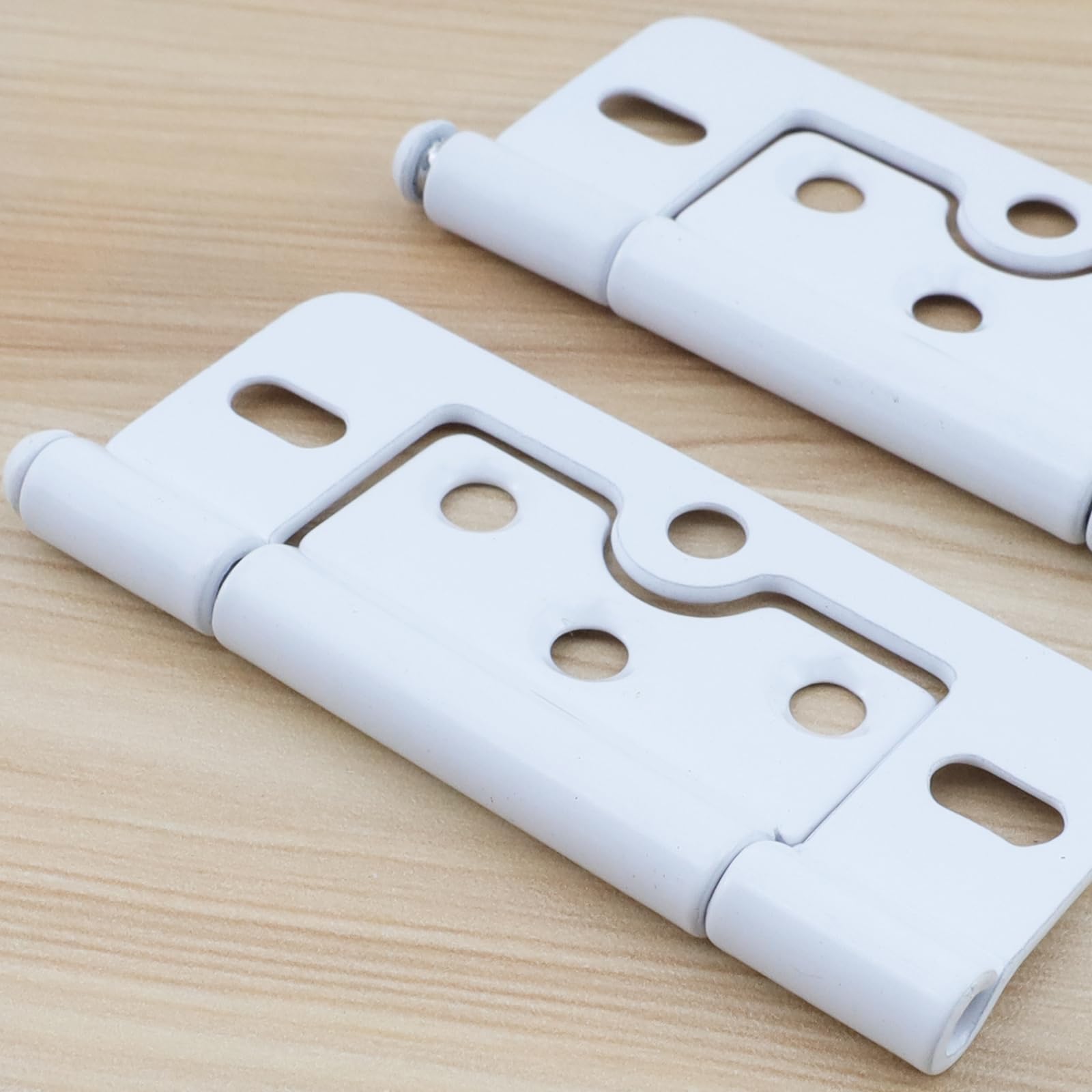 ZEONHEI 24-Pack Non-Mortise Door Hinges - 4x3 Inch Stainless Steel, Noiseless, For Cabinets, Closets, Mobile Homes (Silver) - View #8