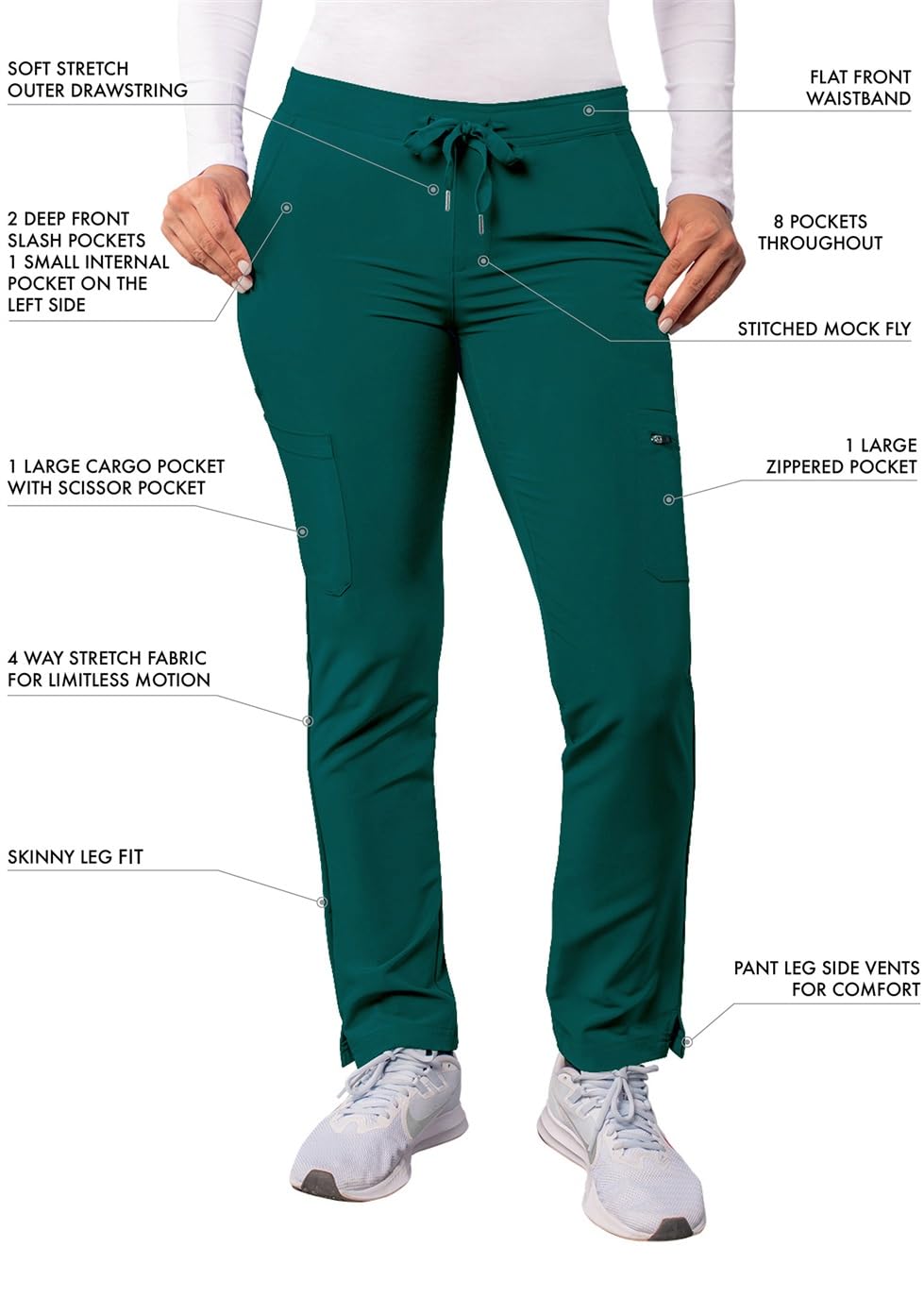 Adar Uniforms A6104GRP - Spodnie operacyjne damski