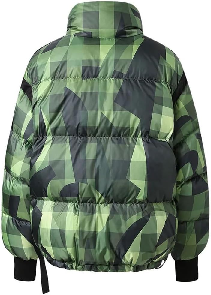 Winter Down Jacket Women's Loose Short-sleeved Stand-up Collar Casual